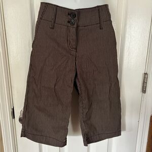 Michael Kors Brown Stripe Walking Shorts Size 4